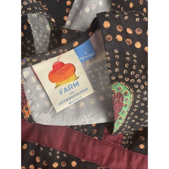 NEW Anthropologie x Farm Rio Deep-V Hearts Print Wide-Leg Jumpsuit, Size Small - Picture 8 of 8